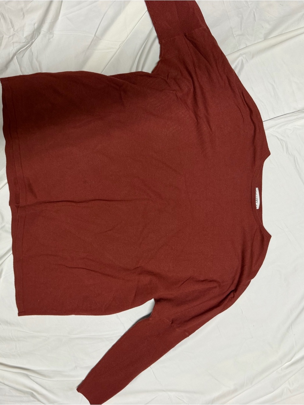 Gallery Ribbed Knit Top in Rustic Brick